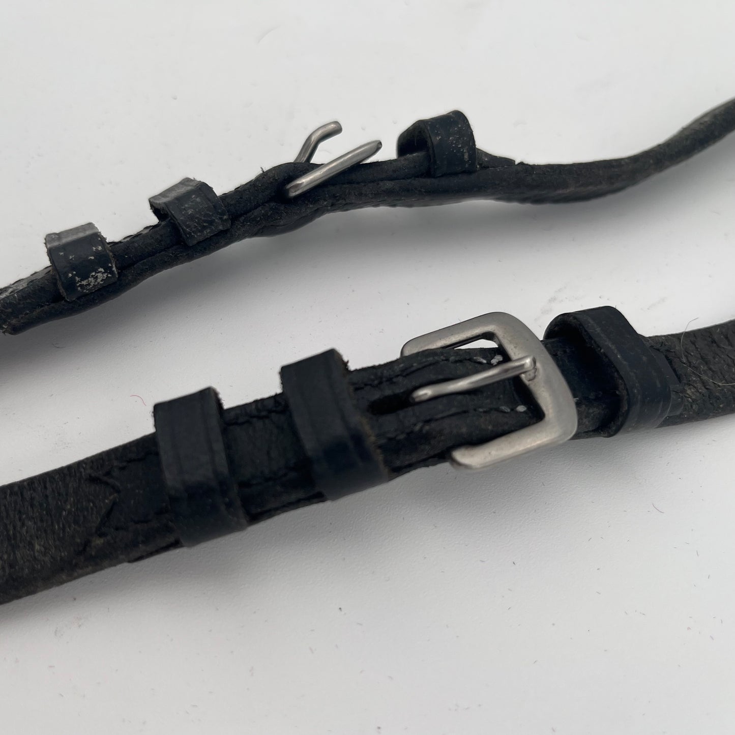 Black Cob Plaited Leather Reins