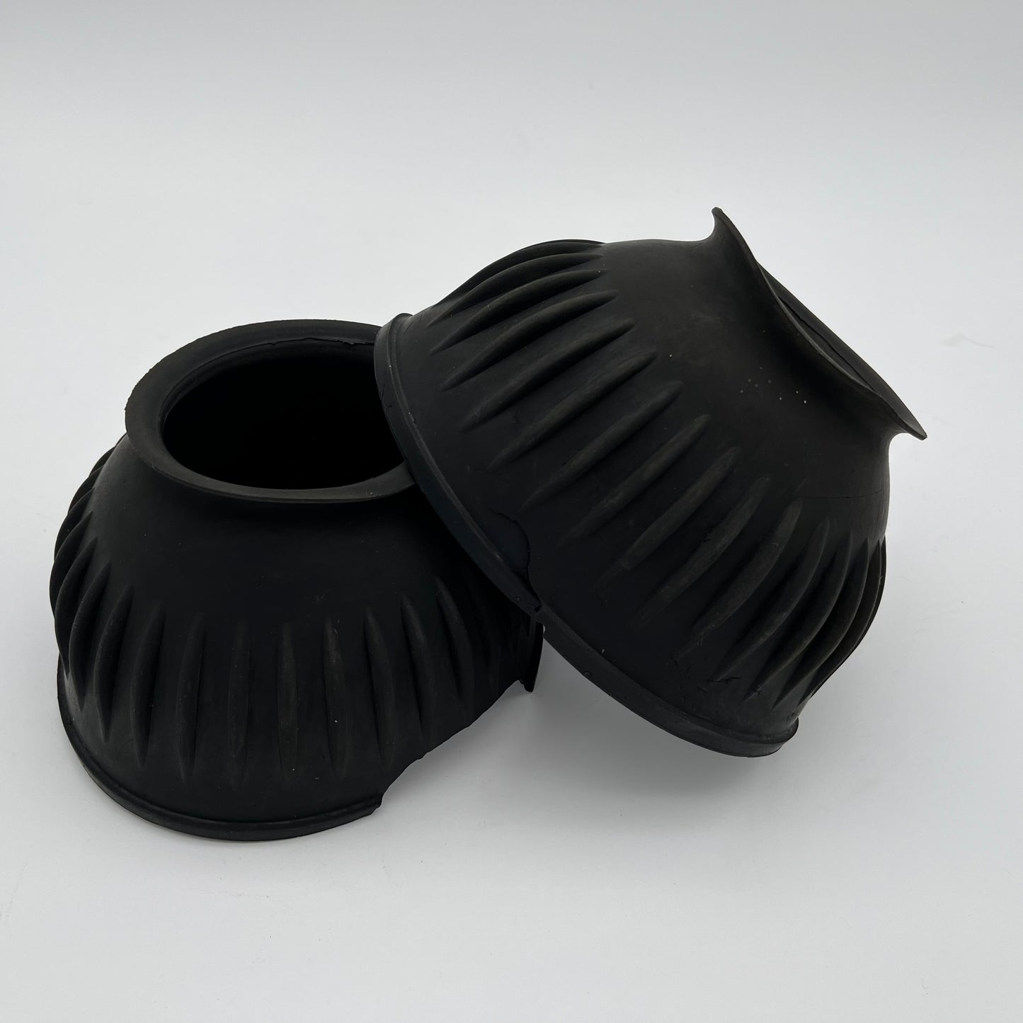 Black Rubber Slip On Overreach Boots