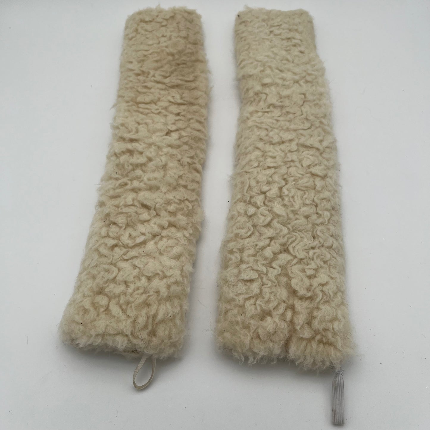 White Sheepskin Rein Covers (set of 2)