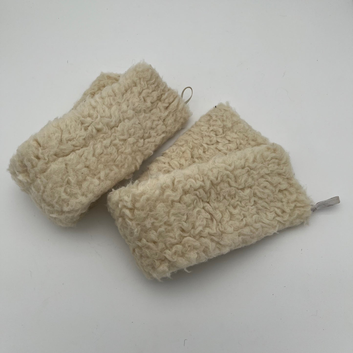 White Sheepskin Rein Covers (set of 2)
