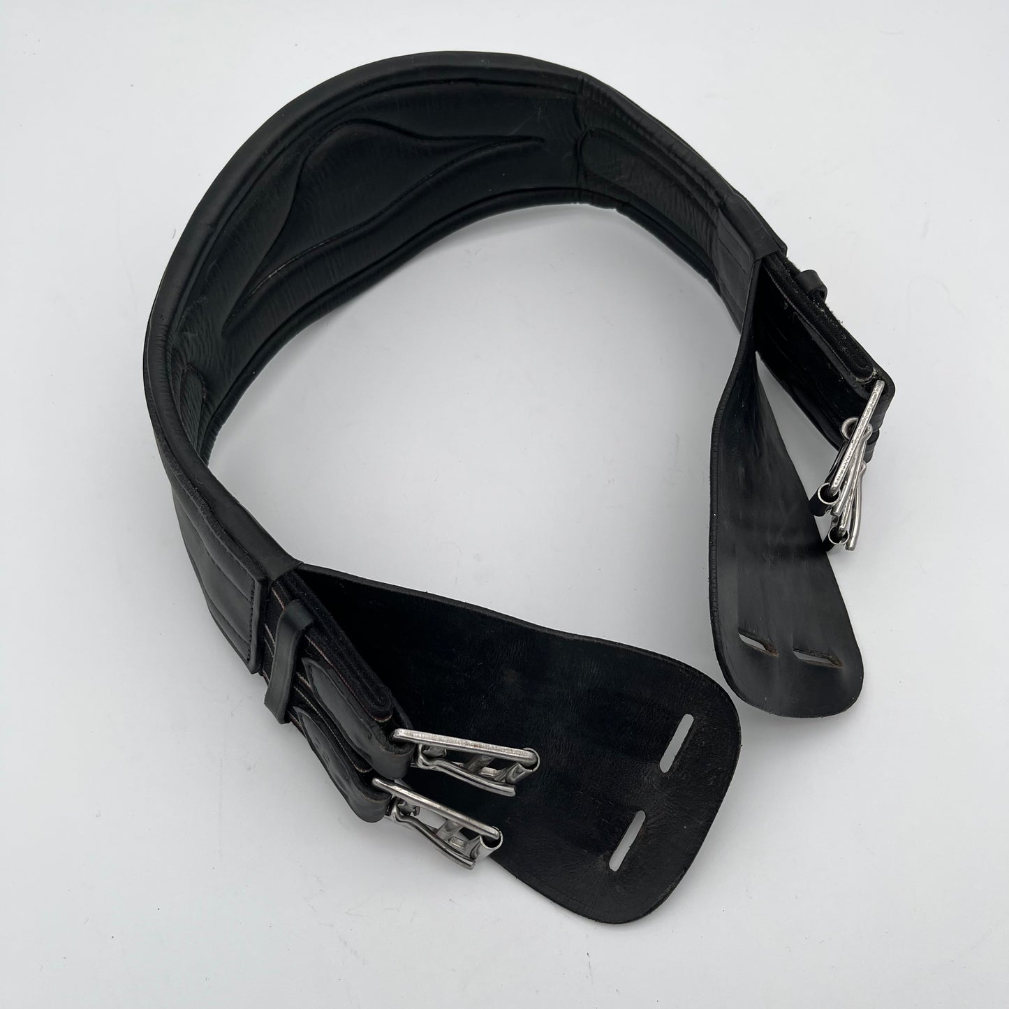 Anatomical Black Leather Dressage Girth