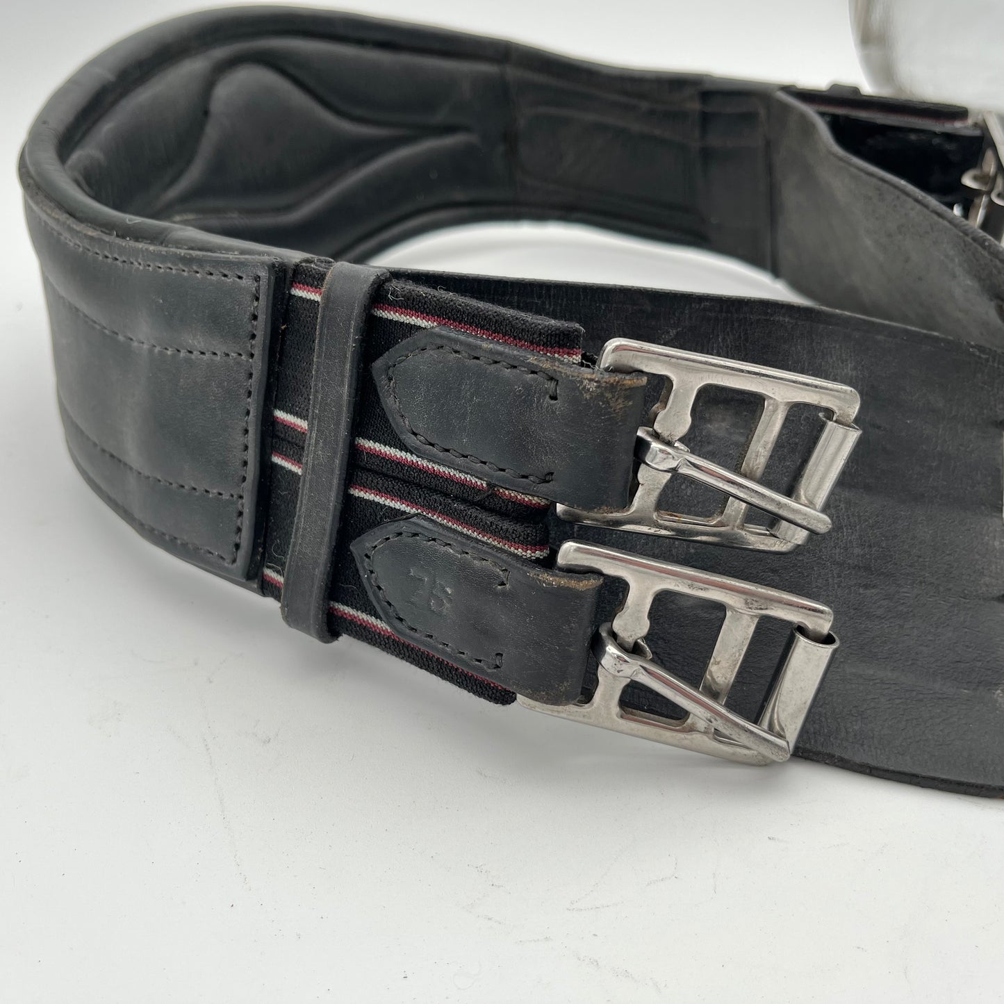 Anatomical Black Leather Dressage Girth