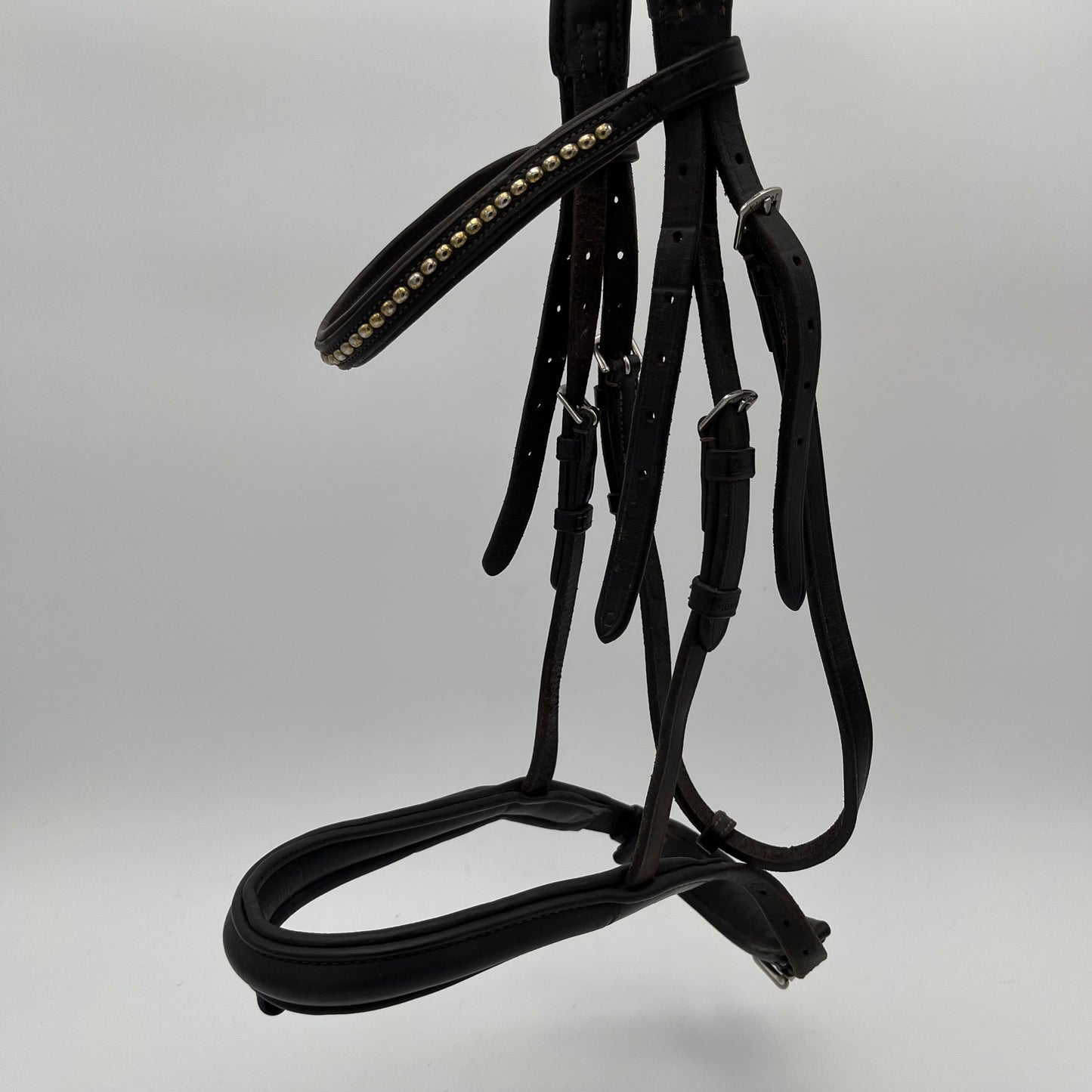 Kieffer Brown Full Bridle with Gold Browband