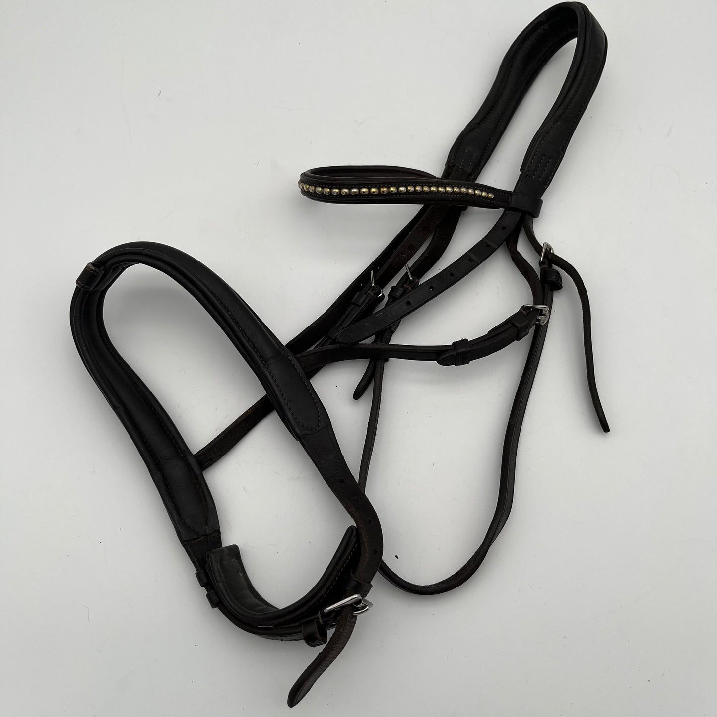 Kieffer Brown Full Bridle with Gold Browband